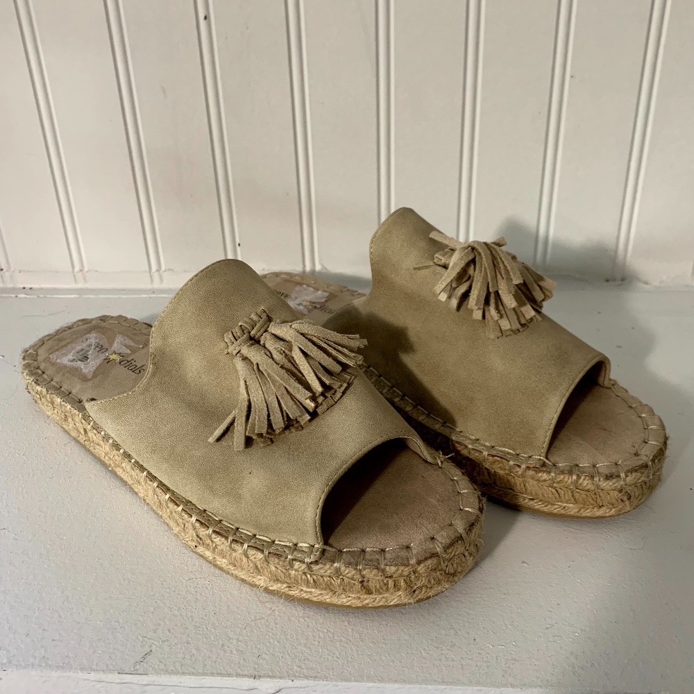 Seven Dials Slip-On Espadrille Sandal w/ Fringe, 8